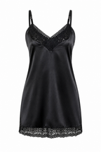 KIT BATA Y VESTIDO SATINADO NEGRO